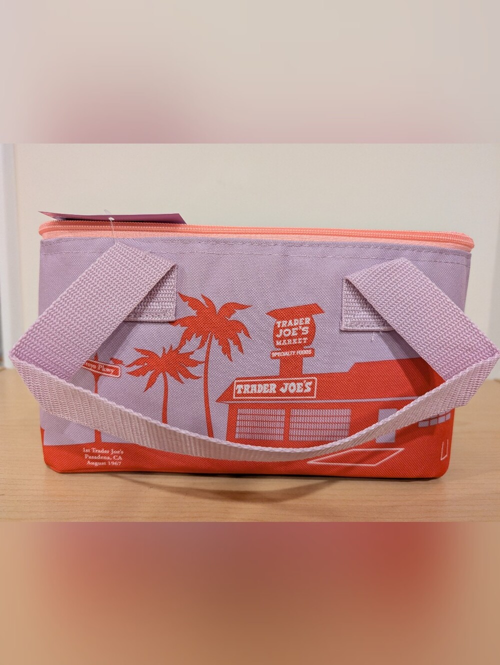 Pink and Coral Canvas Tote Cooler